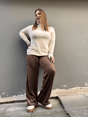 96366 velvet pants  BROWN 