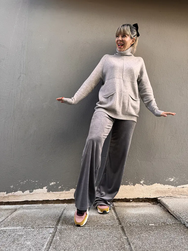 96366 velvet pants  GREY  3