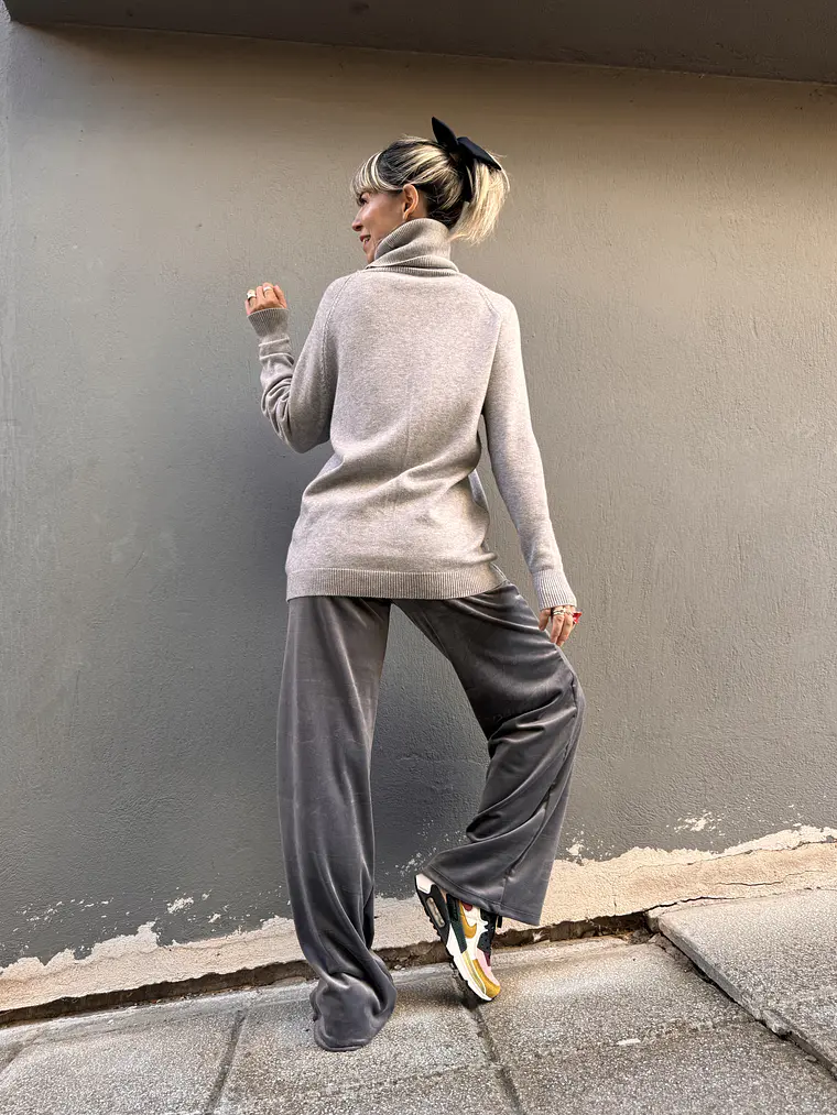 96366 velvet pants  GREY  4