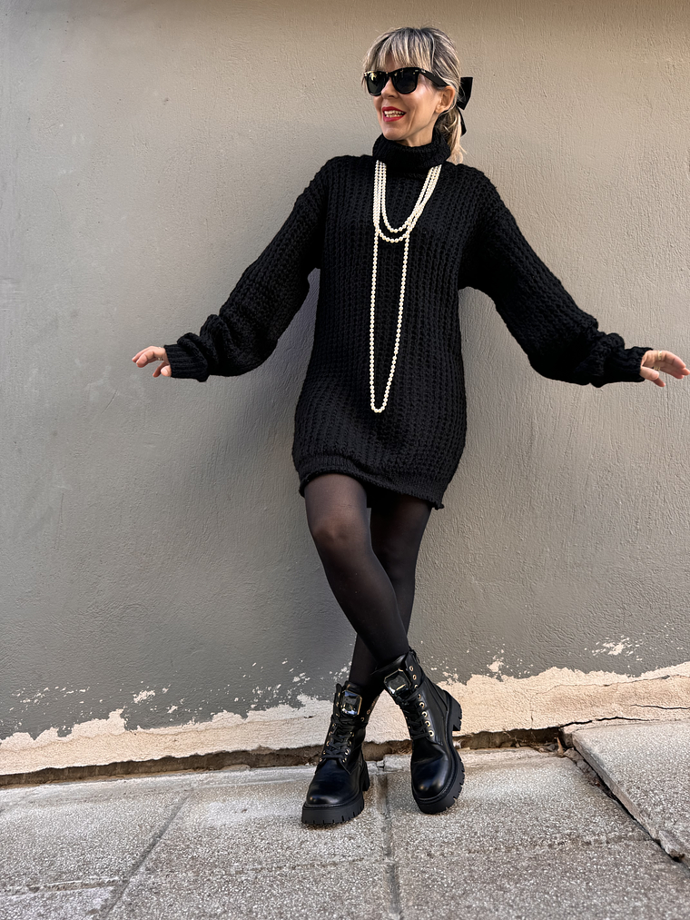 Aida sweaterdress 3820 BLACK 1