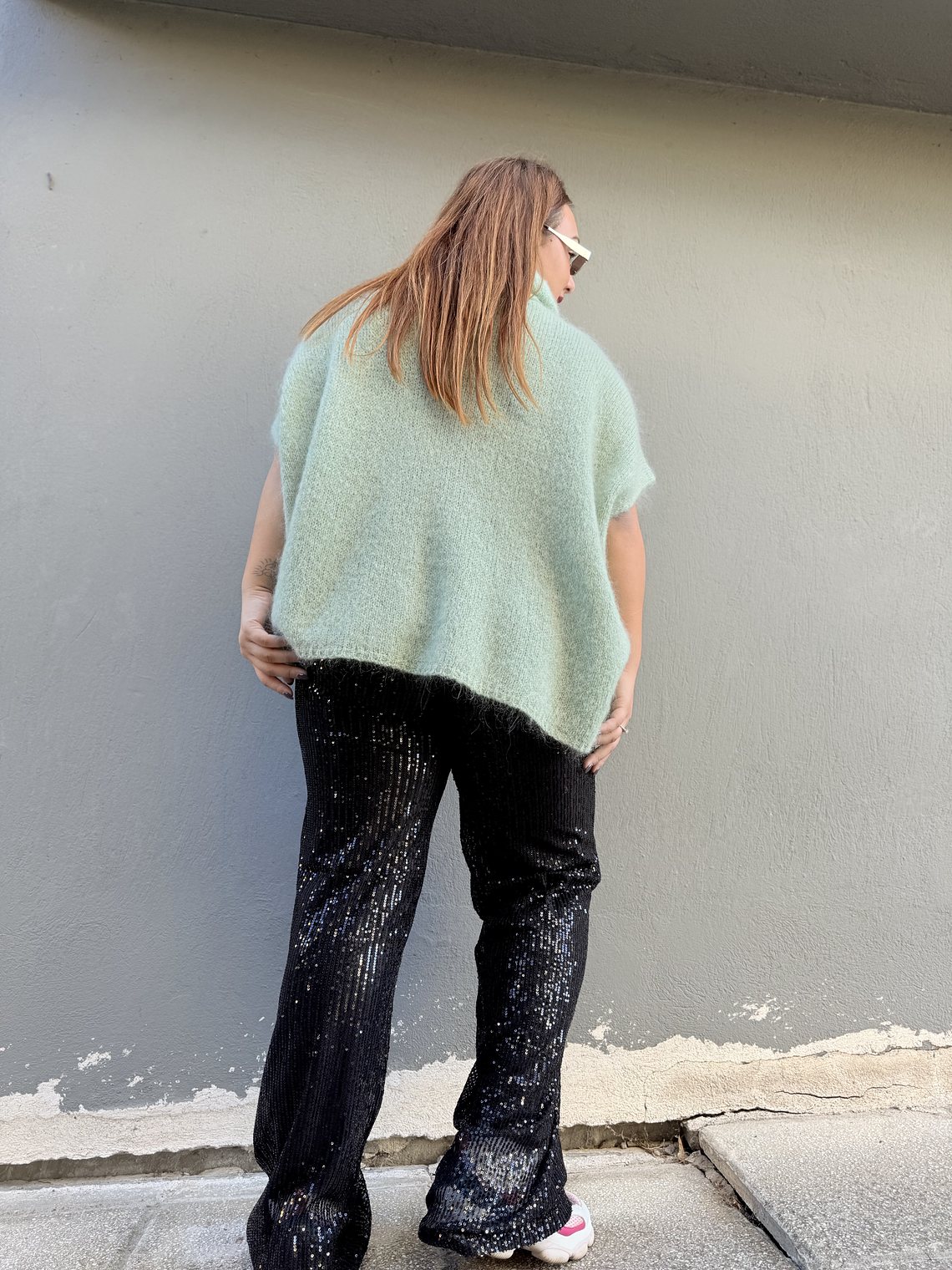 Sequinned trousers  BLACK  5135  2