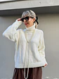 Carla sweater 3700 WHITE  - thumbnail 1