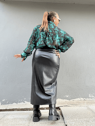 Montena croco skirt BLACK  1225 -