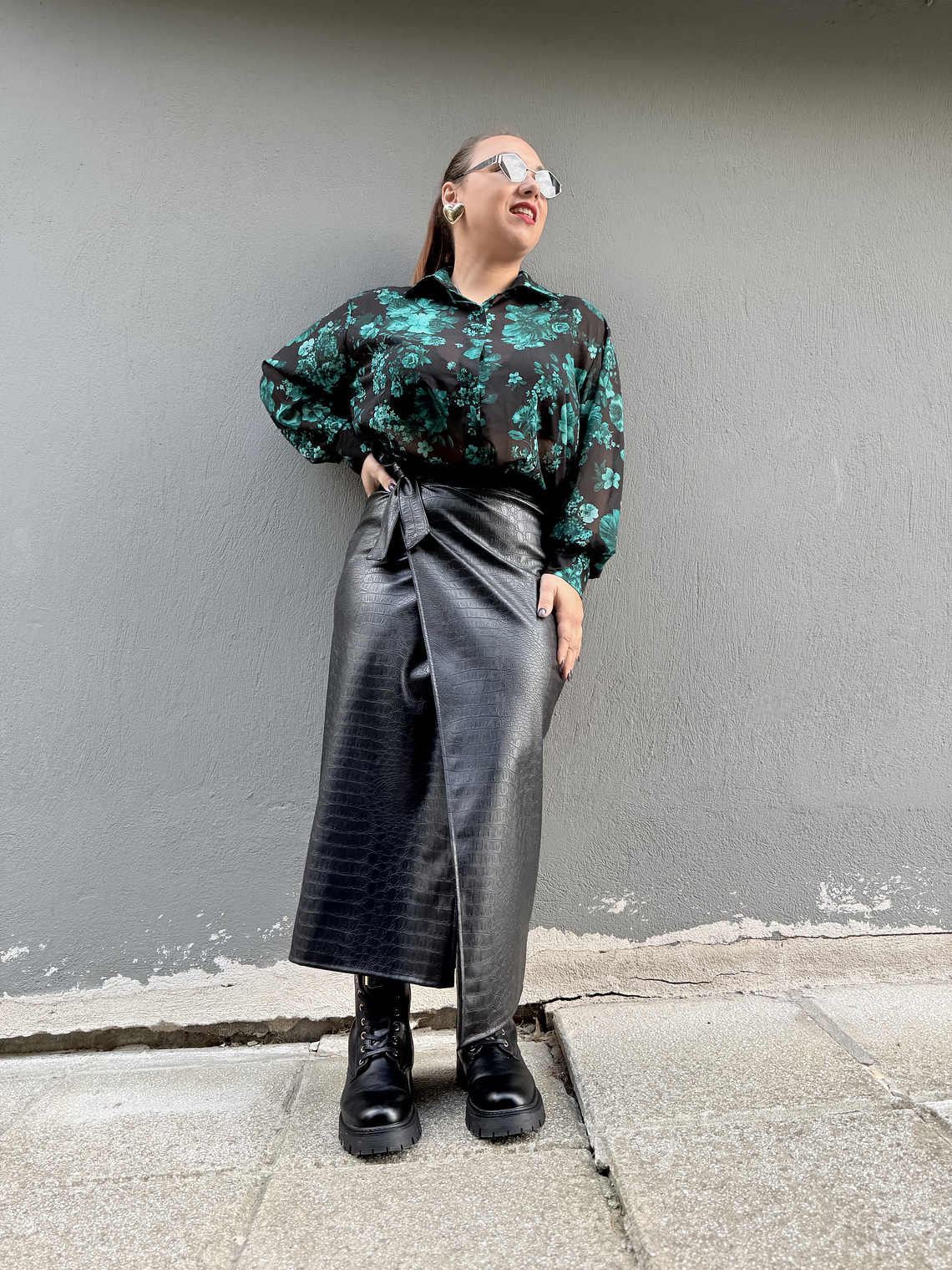 Montena croco skirt BLACK  1225 - 5