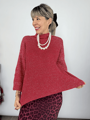 maglyn red sweater lurex 