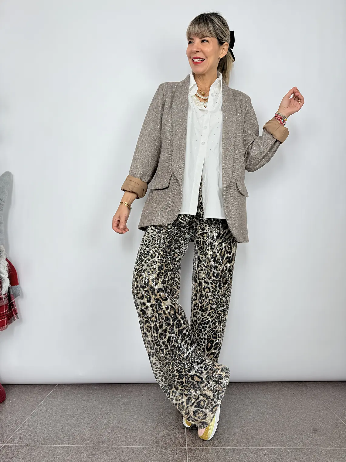 Sequinned leopar pants R2783 6