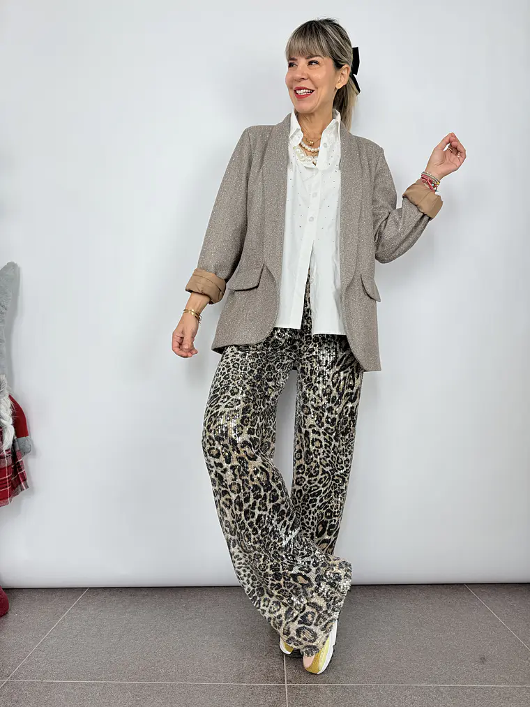 Sequinned leopar pants R2783 6