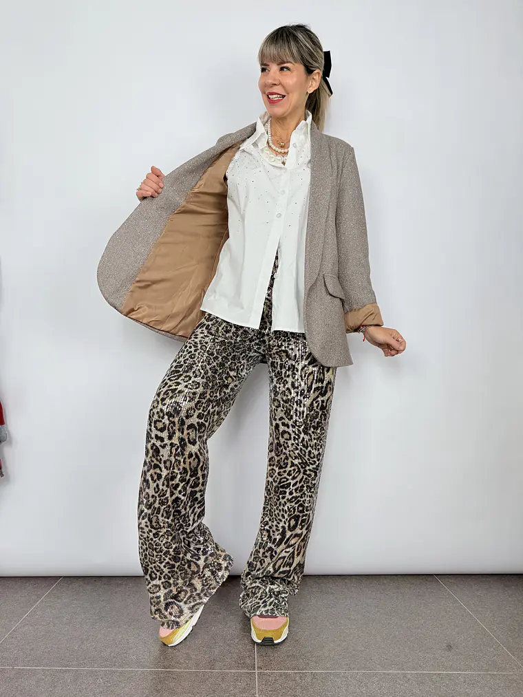 Sequinned leopar pants R2783 5