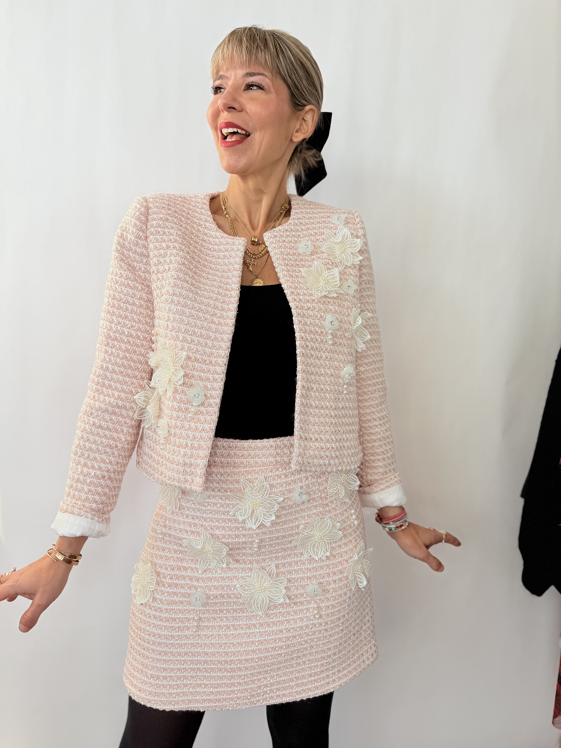 Martzi set TWEED PINK J24456 2