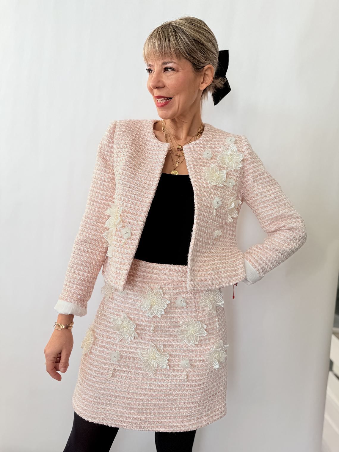 Martzi set TWEED PINK J24456 3