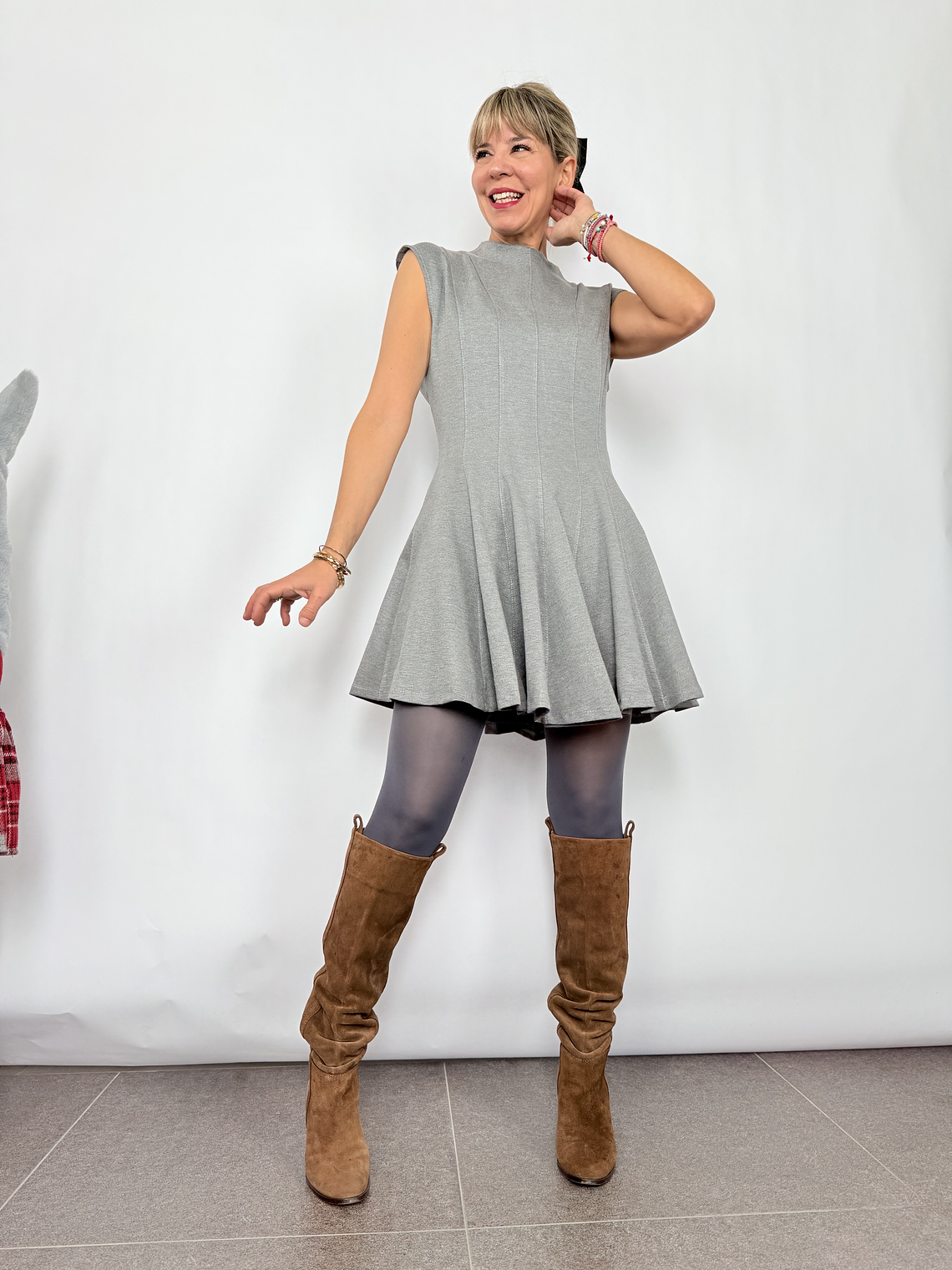 Aslei mini dress 59100 GREY   1