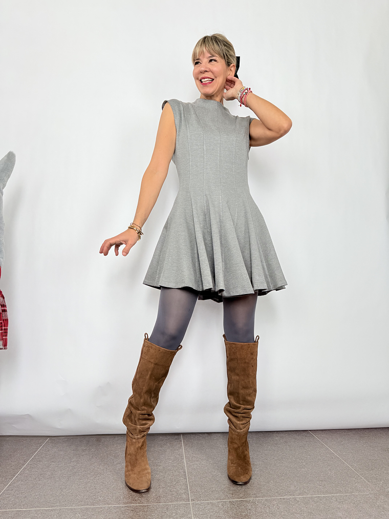 Aslei mini dress 59100 GREY   1