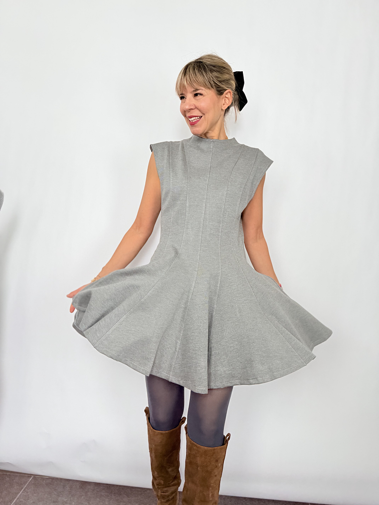 Aslei mini dress 59100 GREY   3
