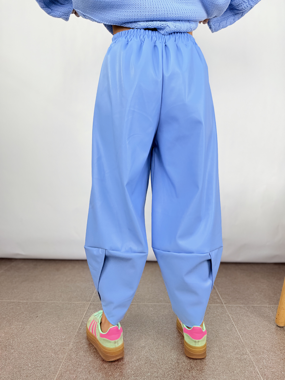 3782 Kyoto PU pants SKY  3