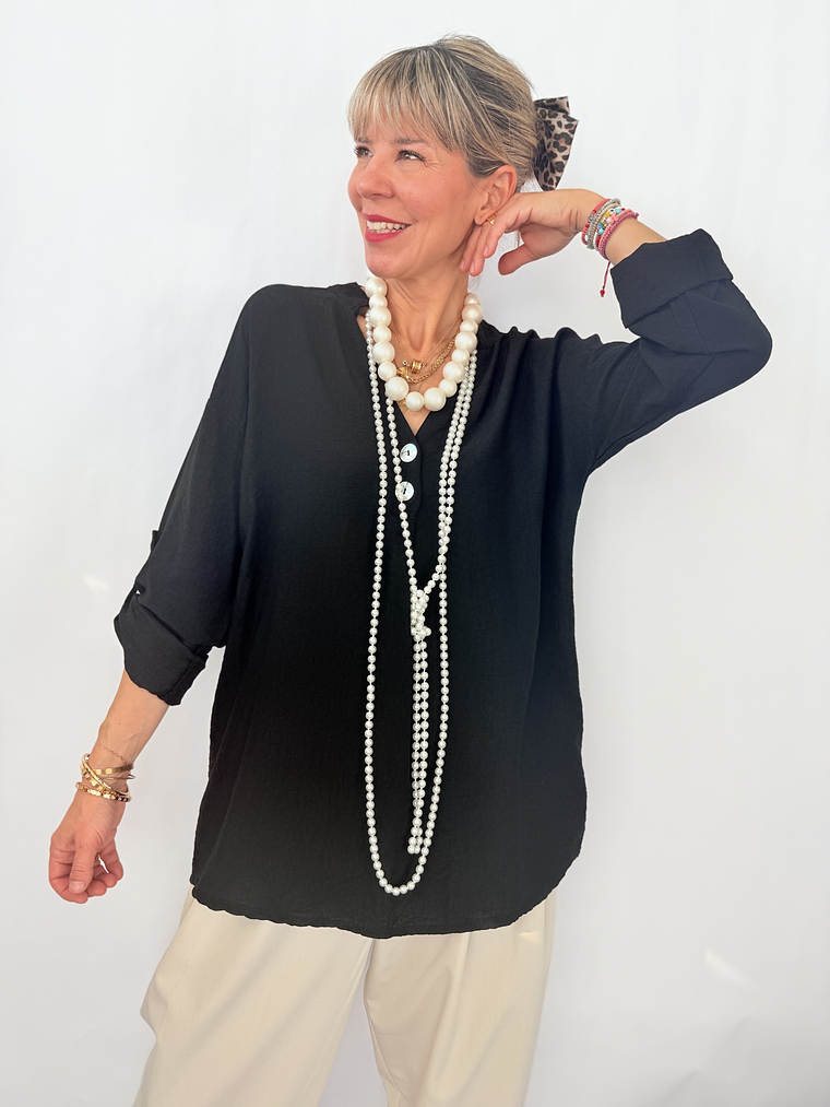 24522 Blouse BLACK  1