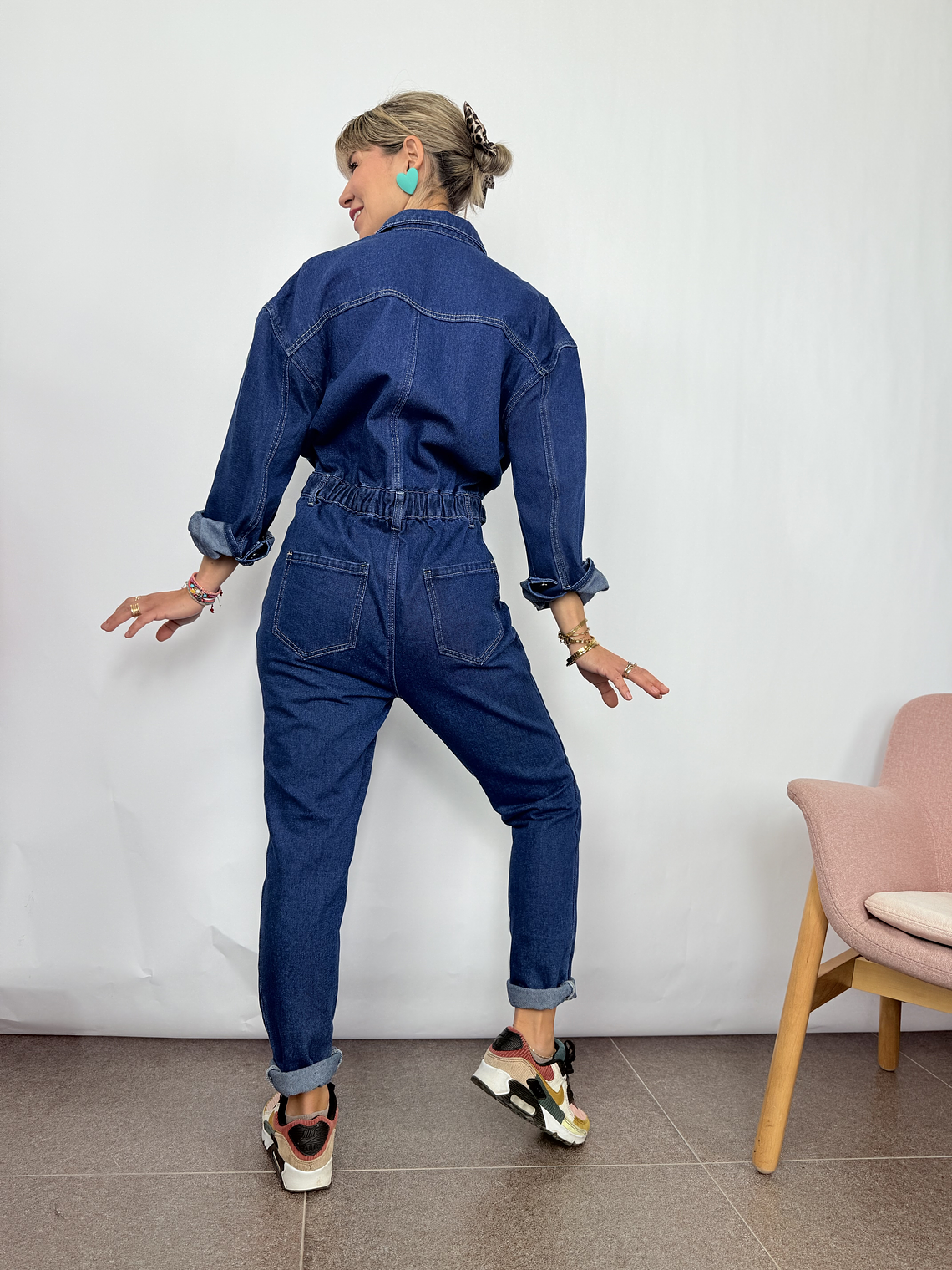 Jumpsuit BLUE LS517 3