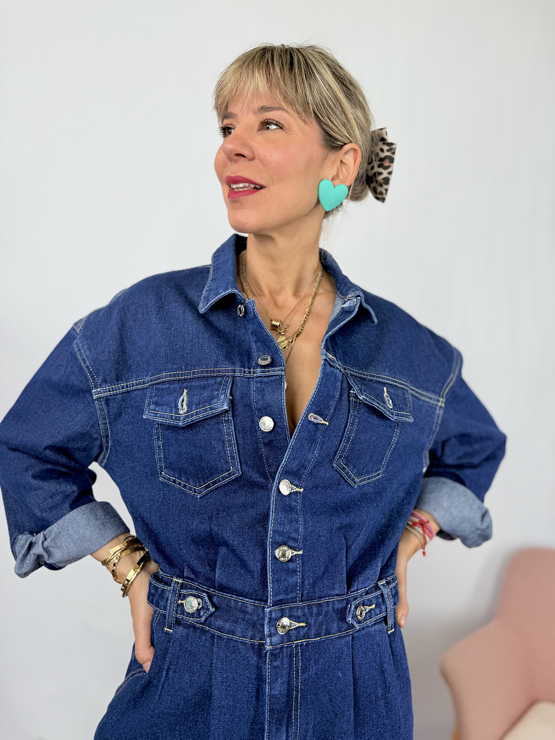 Jumpsuit BLUE LS517 6