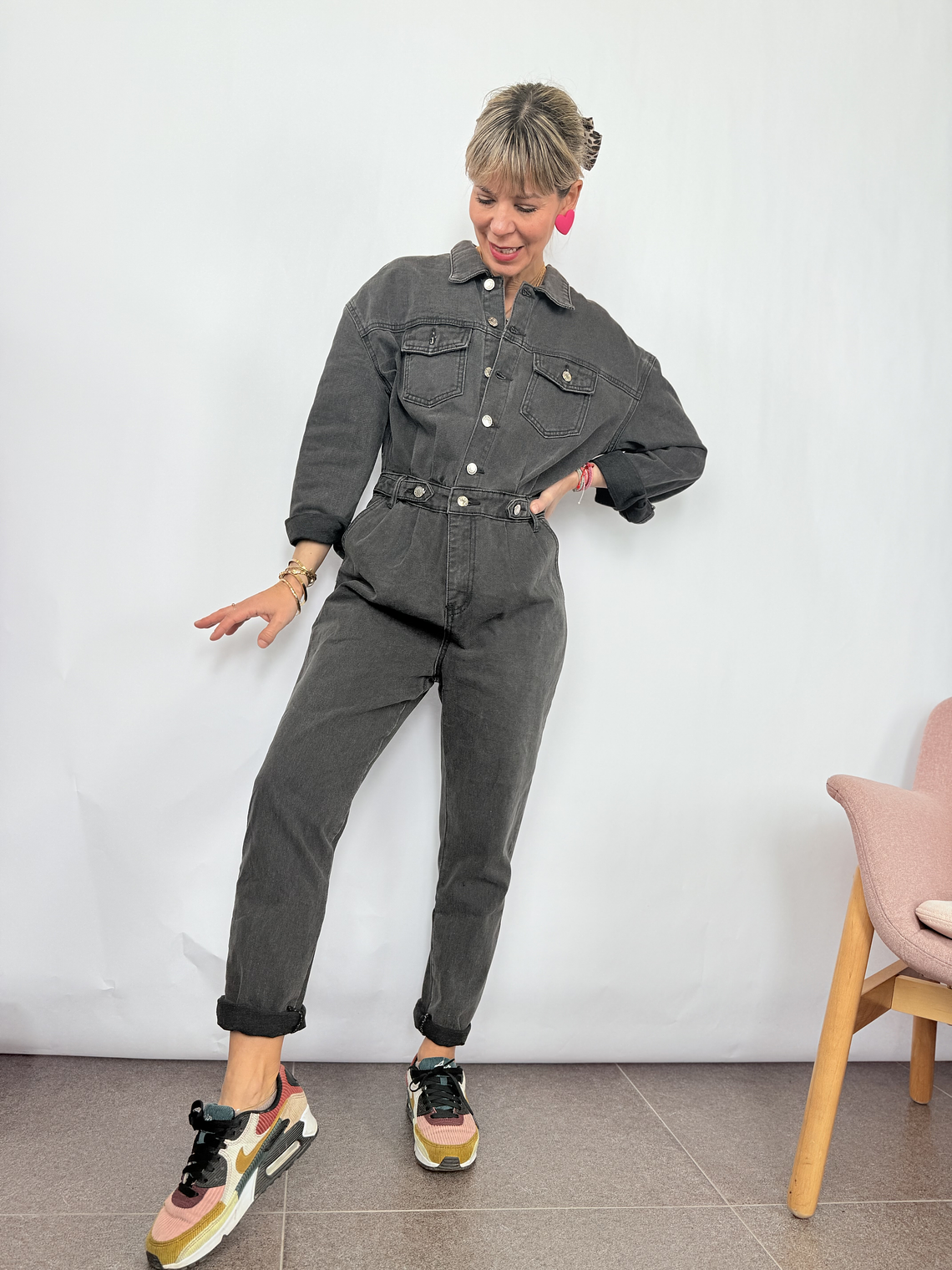 Jumpsuit BLACK LS517-1 2