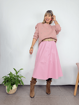PU clos skirt 2283 PINK
