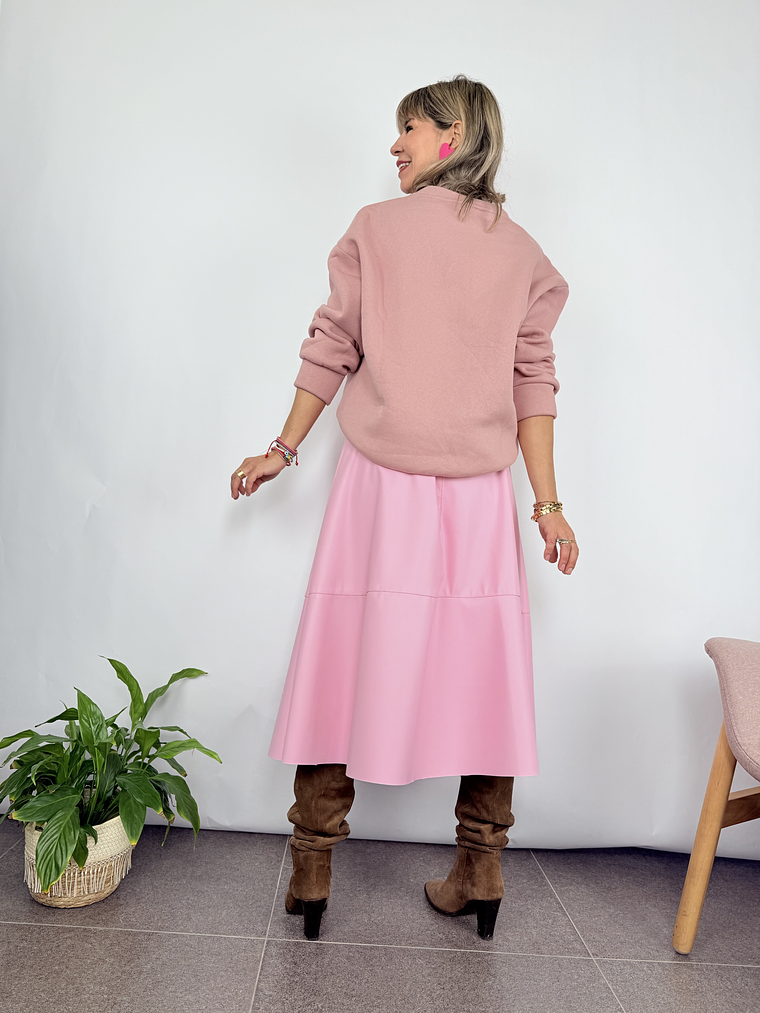 PU clos skirt 2283 PINK 4