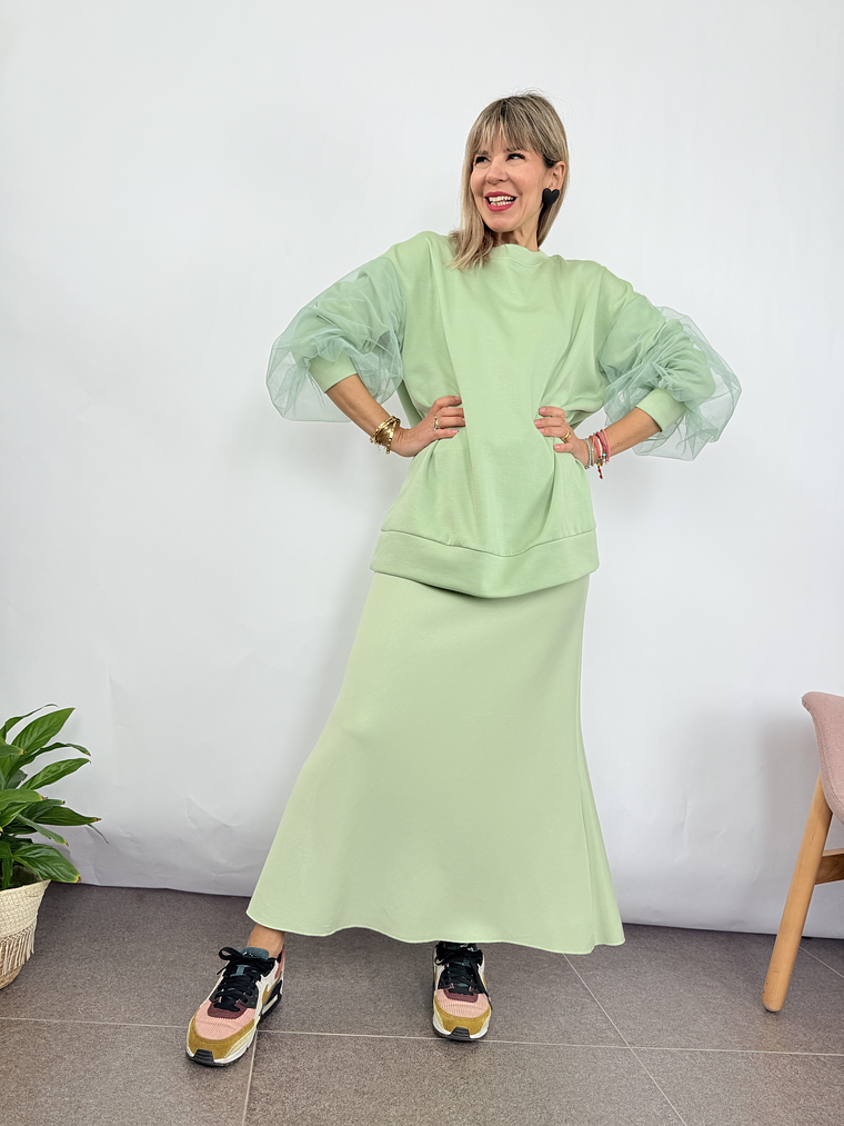 16695 Fouter Skirt PISTACHIO  1