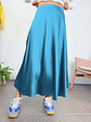 Satin  PETROL  skirt 1611   - thumbnail 4