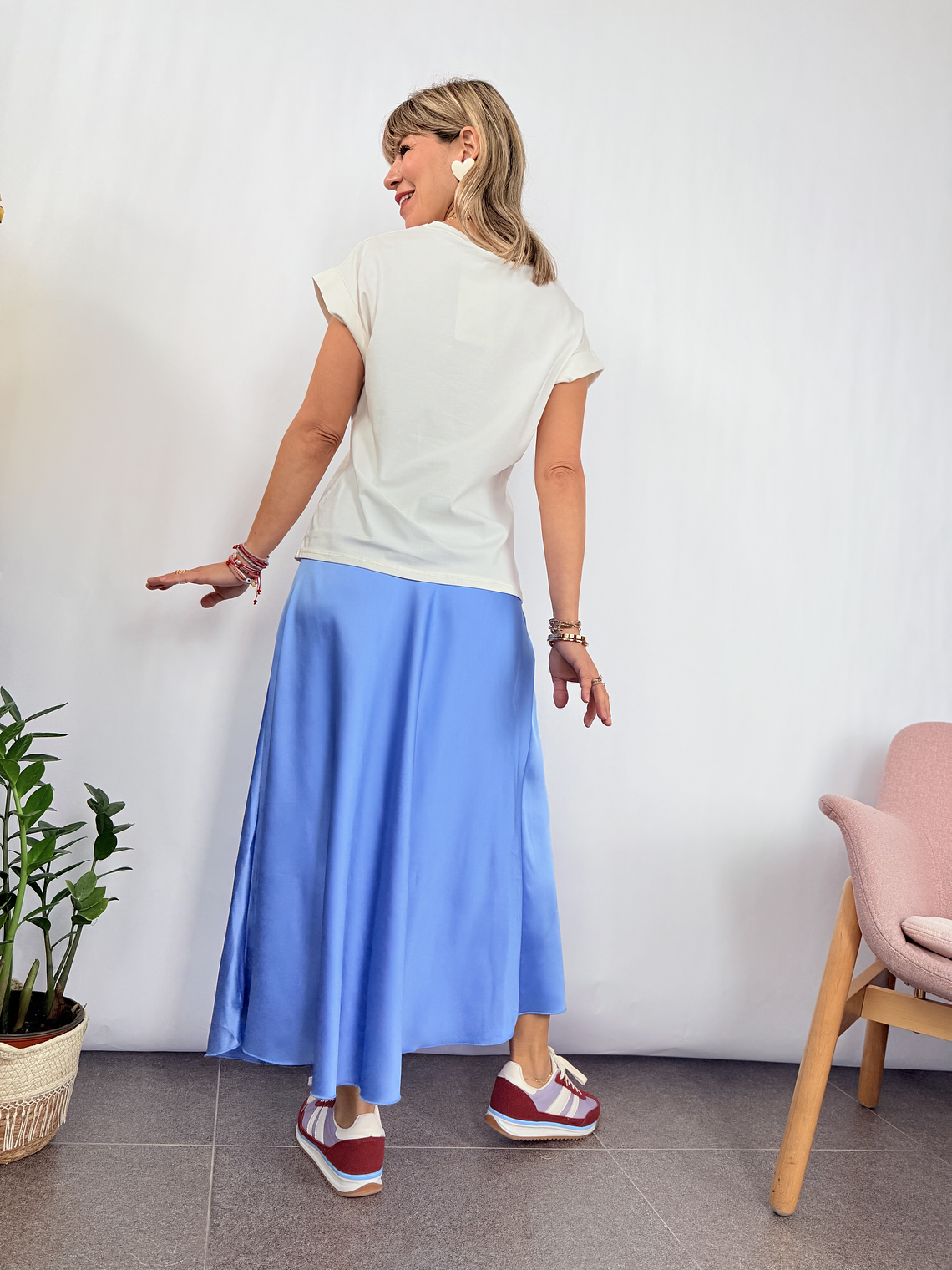 Satin SKY   skirt 1611   2