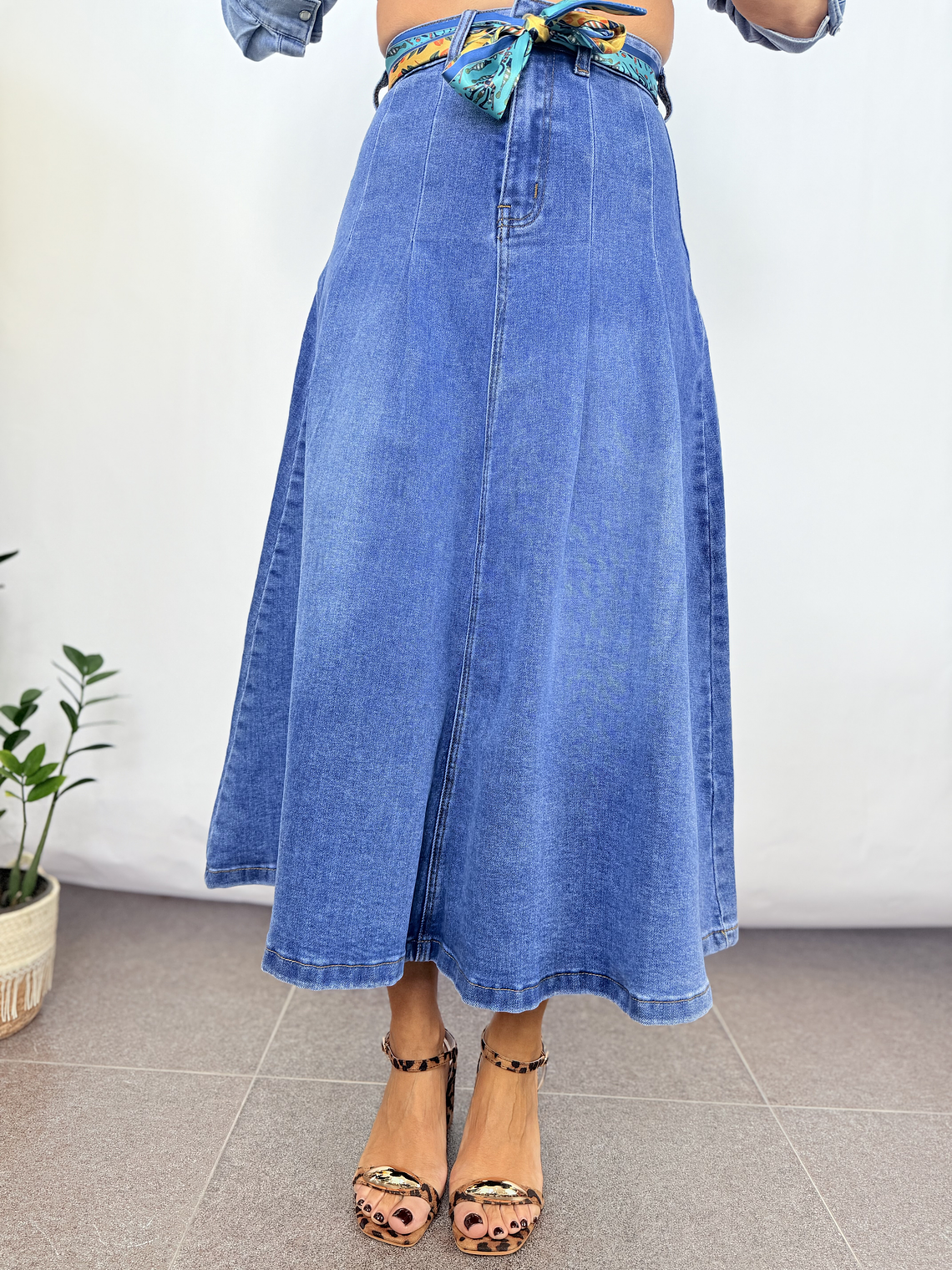 jean skirt F31579 3