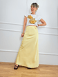 3705  Yellow satin skirt - thumbnail 1