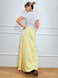 3705  Yellow satin skirt - thumbnail 2