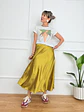 Satin MUSTARD skirt 1611  - thumbnail 4