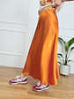 Satin ORANGE skirt 1611   - thumbnail 4