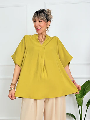 10990 Miraia Mustard Blouse  