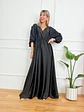 SATIN MAXI DRESS A2229 BLACK - thumbnail 1