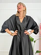 SATIN MAXI DRESS A2229 BLACK - thumbnail 4