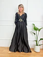 SATIN MAXI DRESS A2229 BLACK - thumbnail 5