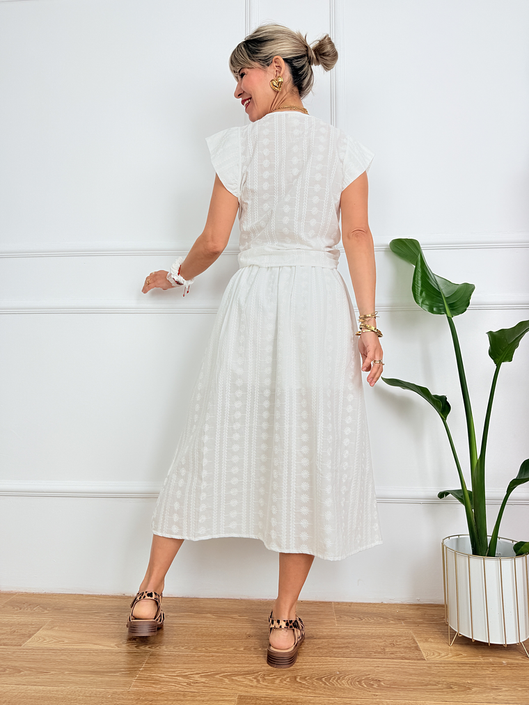 Defox Guipure Set 6074 White  6