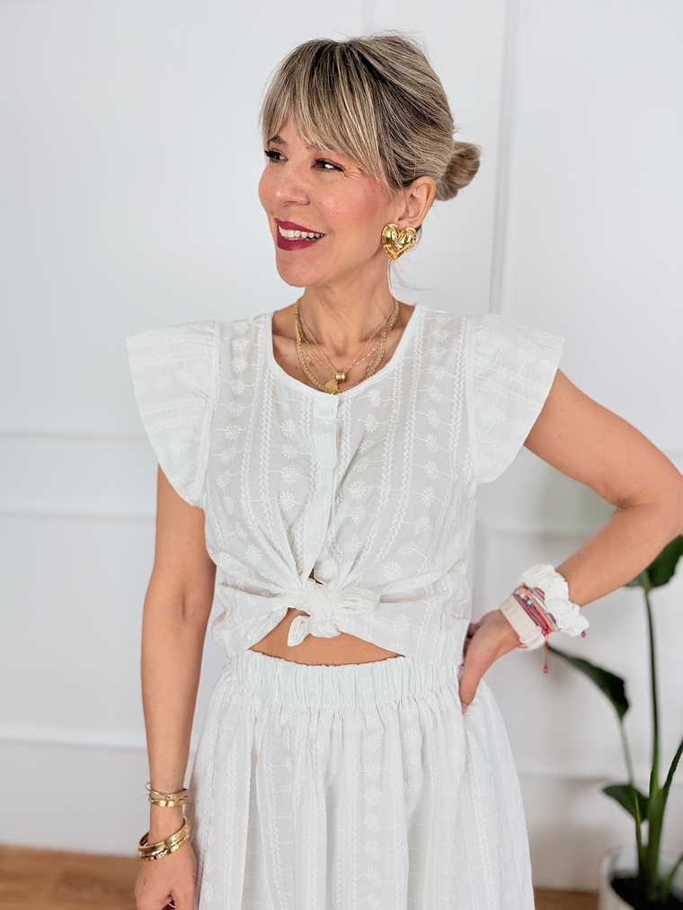 Defox Guipure Set 6074 White  3