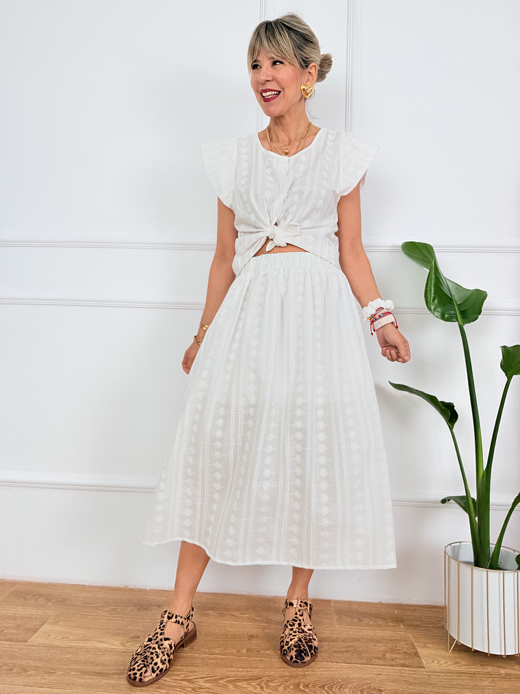 Defox Guipure Set 6074 White  1