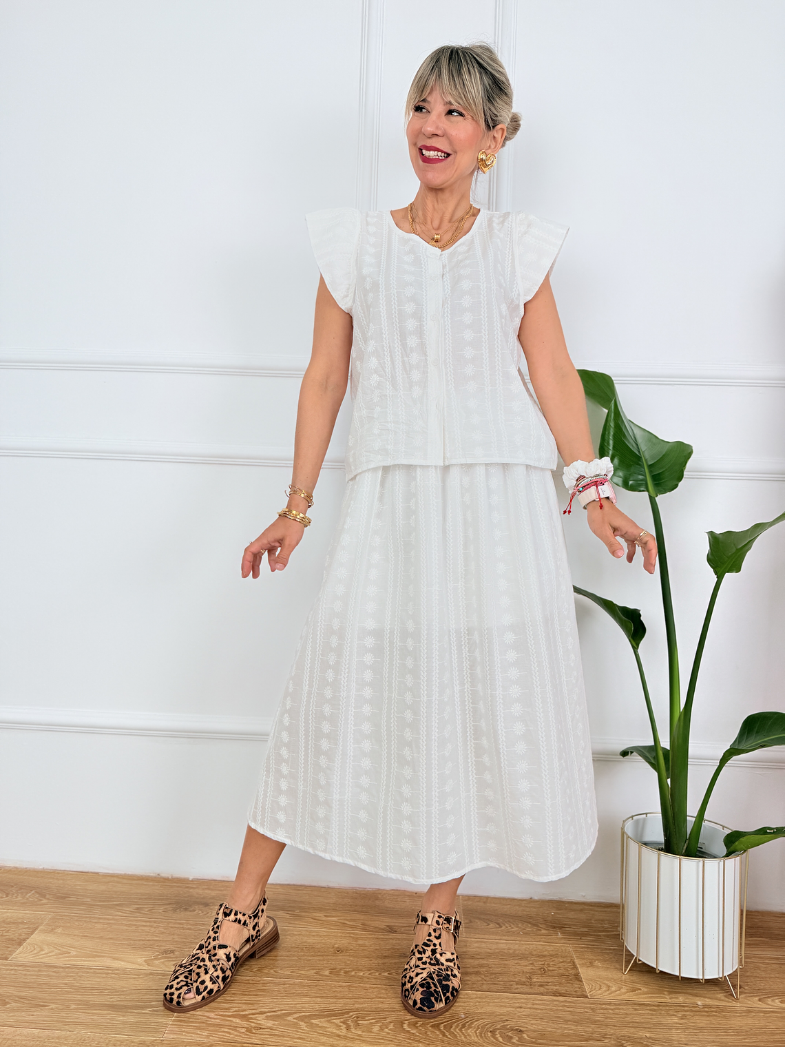 Defox Guipure Set 6074 White  2