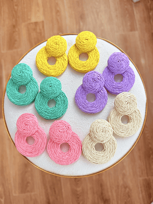 Earrings Grass Hoops