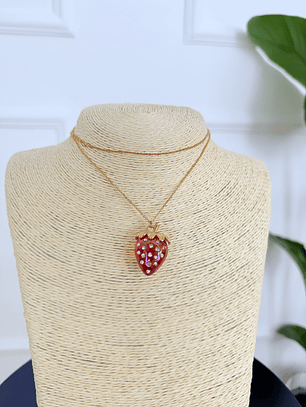 K259 NECKLACE STRAWBERRY RED 