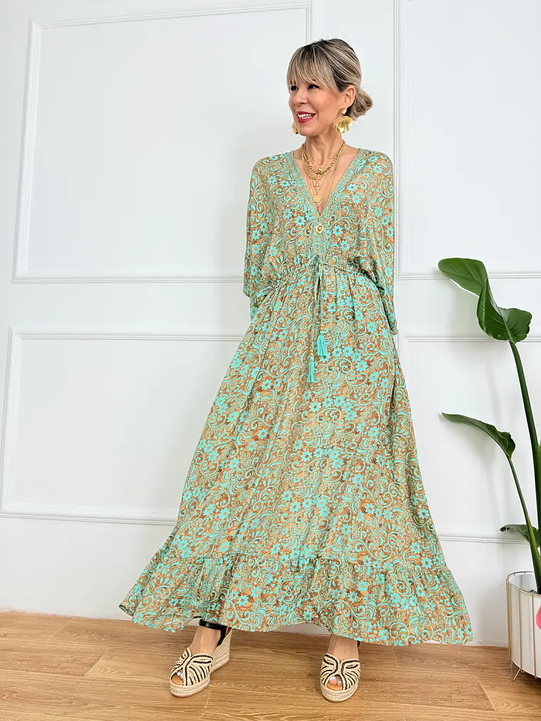 Devesh dress 1018 brown6 1