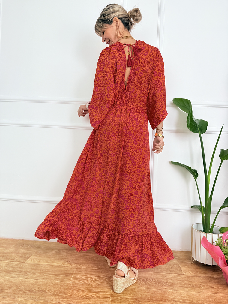 Devesh dress 1018 orange4 2