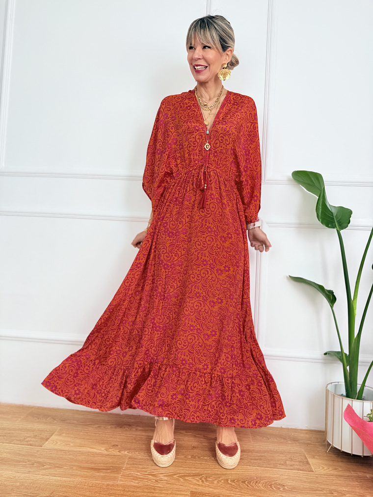 Devesh dress 1018 orange4 3