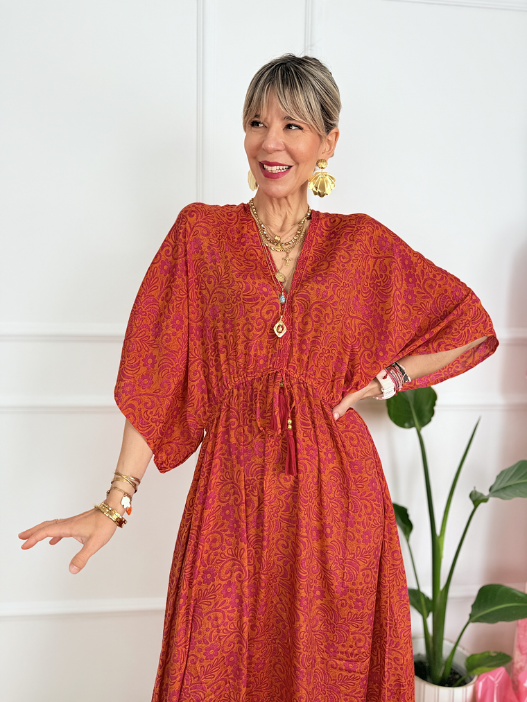 Devesh dress 1018 orange4 4