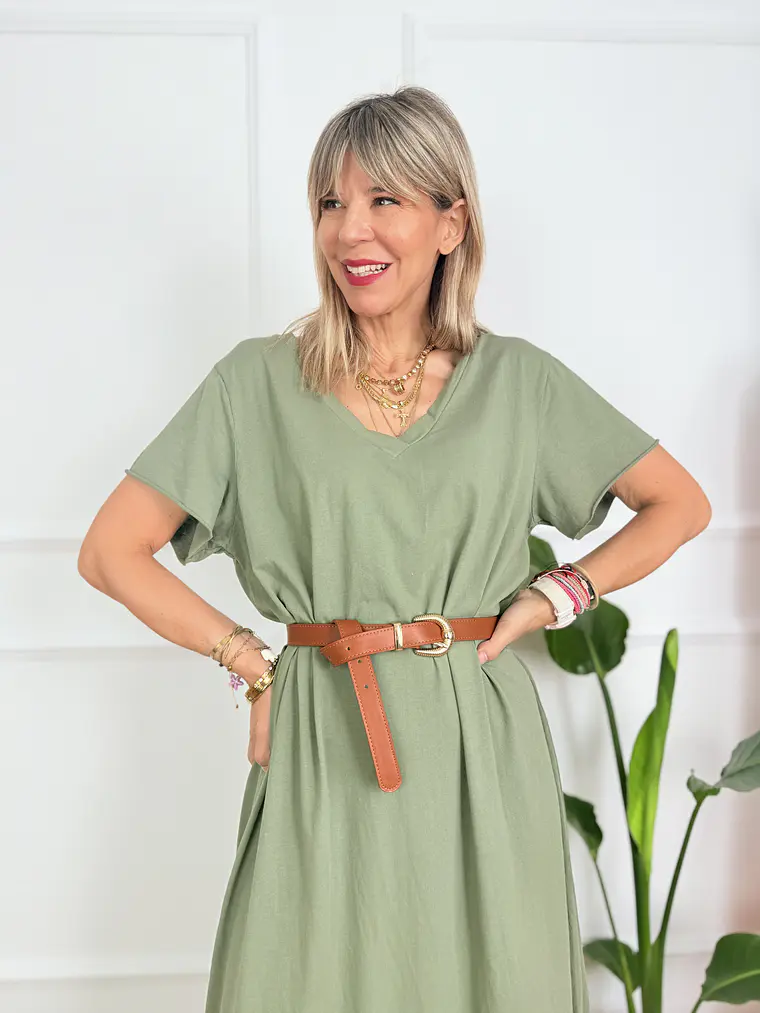 Omnia dress 23644 chaki 3