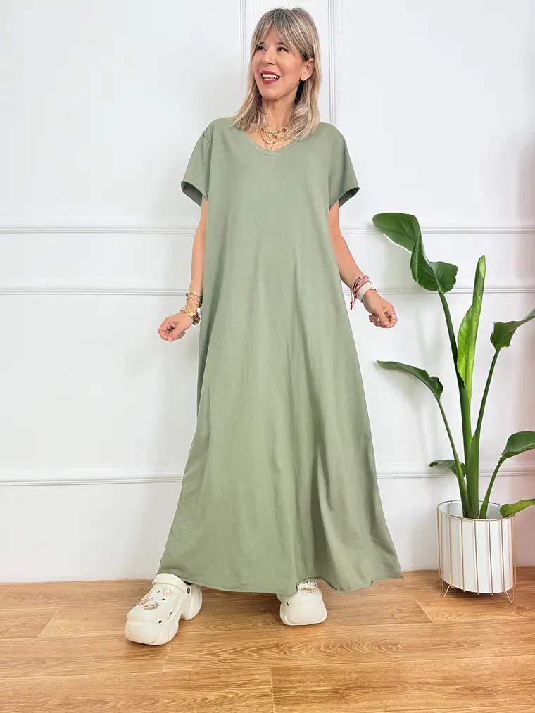 Omnia dress 23644 chaki 4
