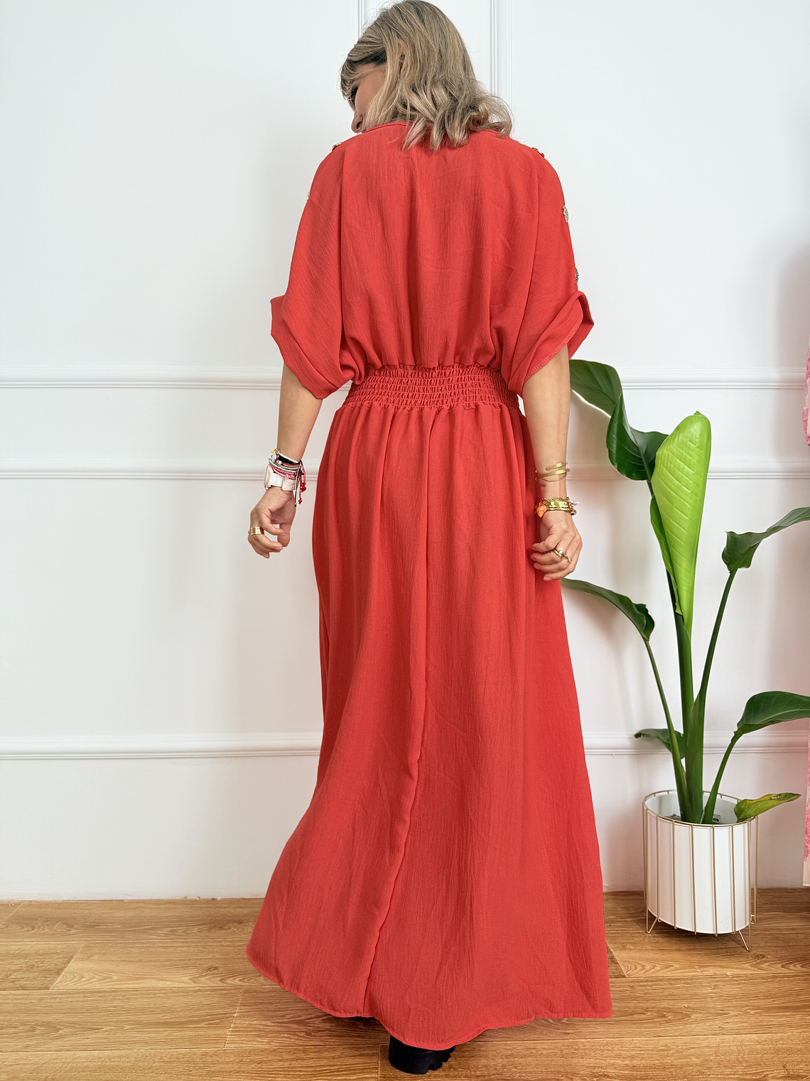 6488 Fani Dress Coral  3