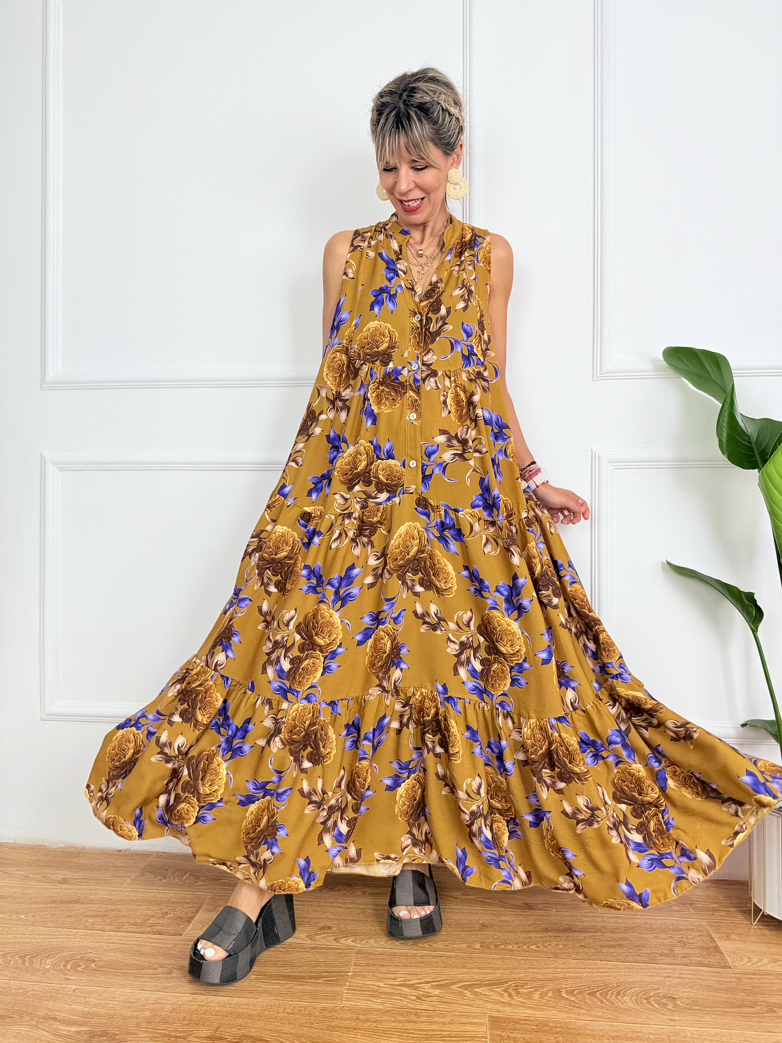 Sumire Maxi Dress 10636 Mustard 1